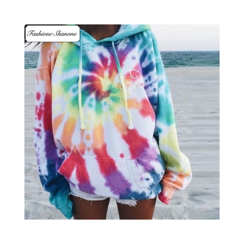Fashione Shanone - Multicolor tie dye hoodie