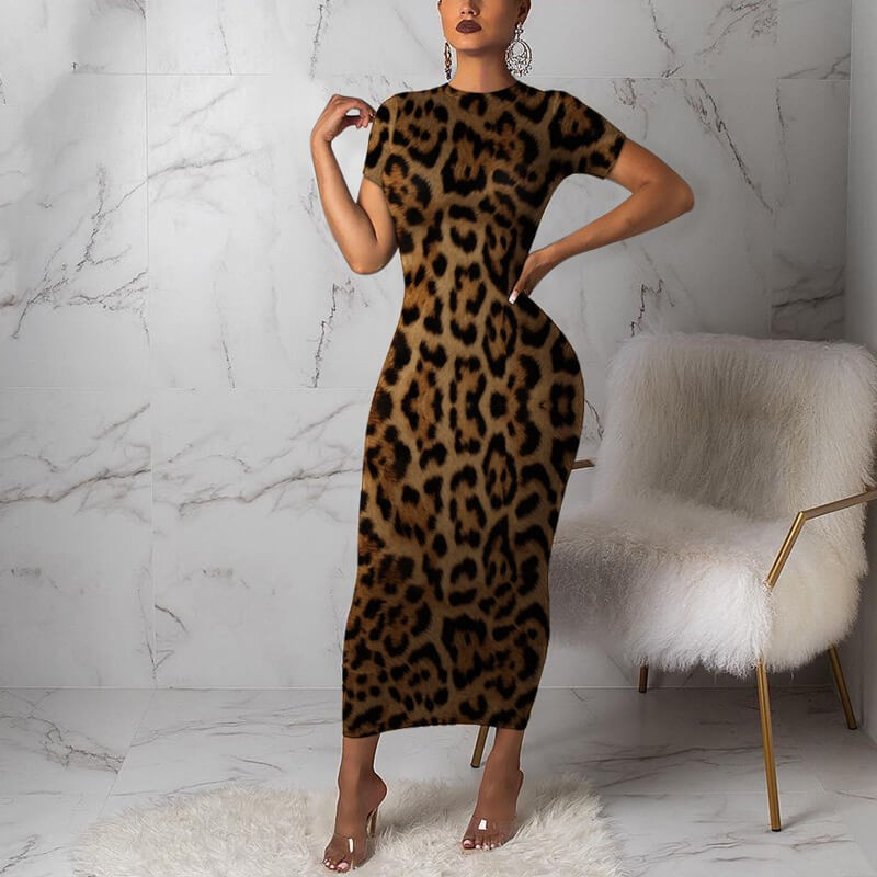 Fashione Shanone | Robe longue léopard
