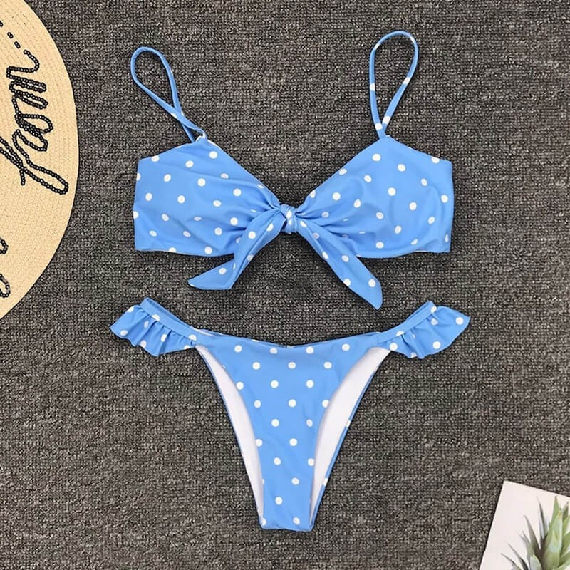 Fashione Shanone | Blue polka dot bikini