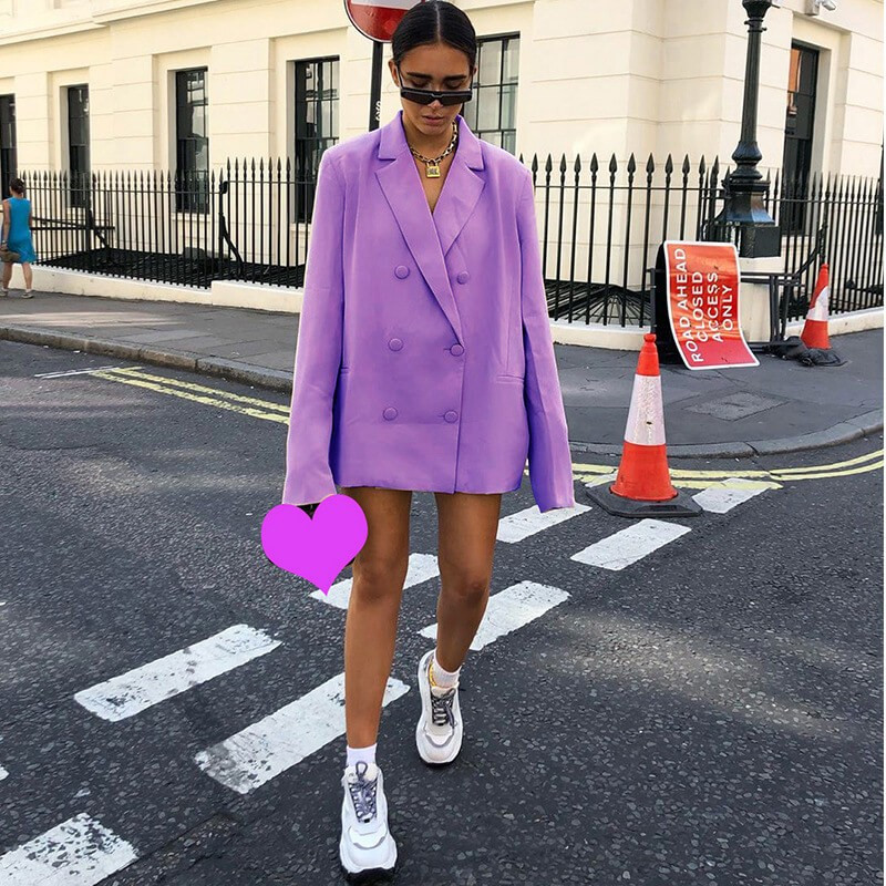 Fashione Shanone | Blazer oversize violet