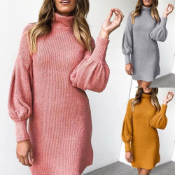 Fashione Shanone | Puffed sleeves sweater dress