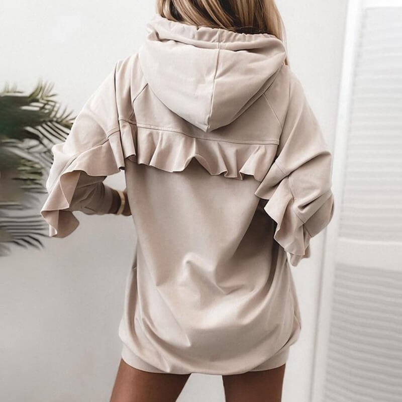 Fashione Shanone | Ruffle sweatshirt dress