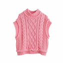 Pink twisted vest sweater