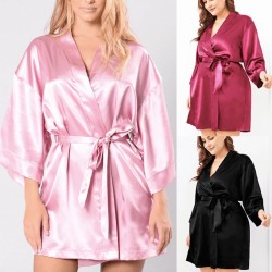 Fashione Shanone | Robe de chambre grande taille en satin