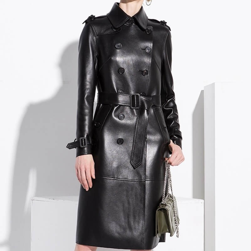 Fashione Shanone | Leather trench coat