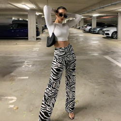 Fashione Shanone | Zebra flared pants