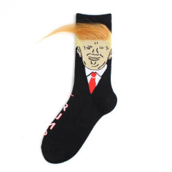 Donald Trump socks with hair