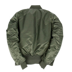Orange reversible army green bomber jacket