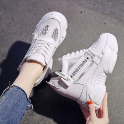 Lace-up platform sneakers