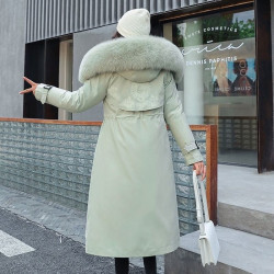 Parka with removable fur hood