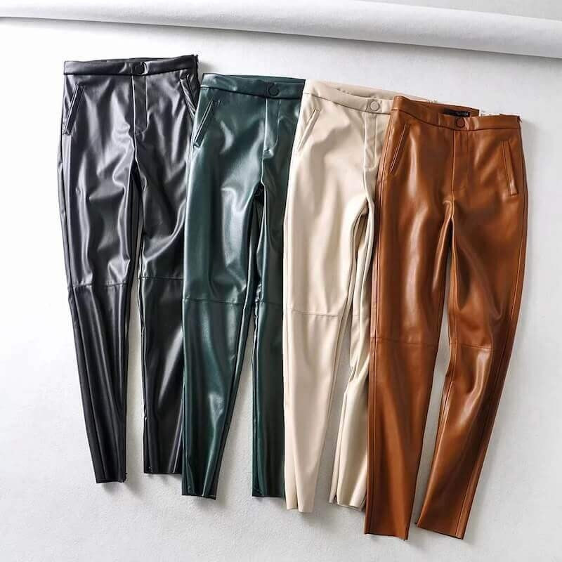 Leather legging pants