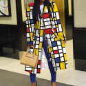 Long multicolor trench