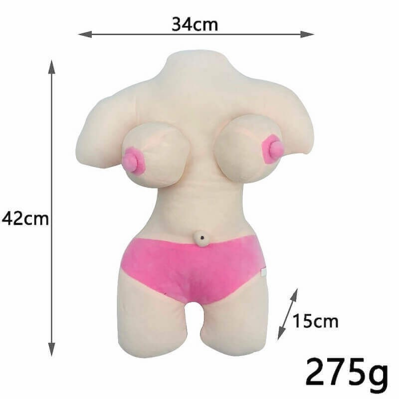 Woman body big breast pillow woman body silicone boobs plush