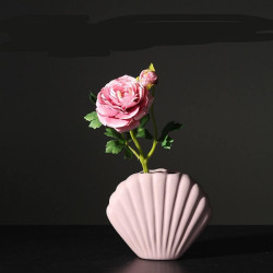 Pink seashell vase