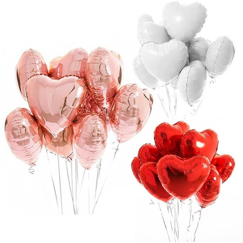 10 Valentine's day heart balloons