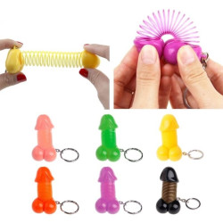 Dick keychain penis spring