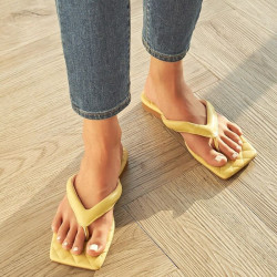 Square toe flip flops