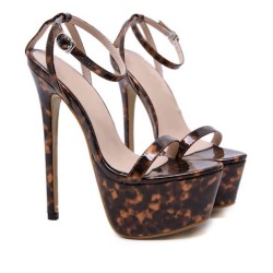 Speckled brown sandals