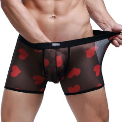 Transparent boxer briefs with small hearts