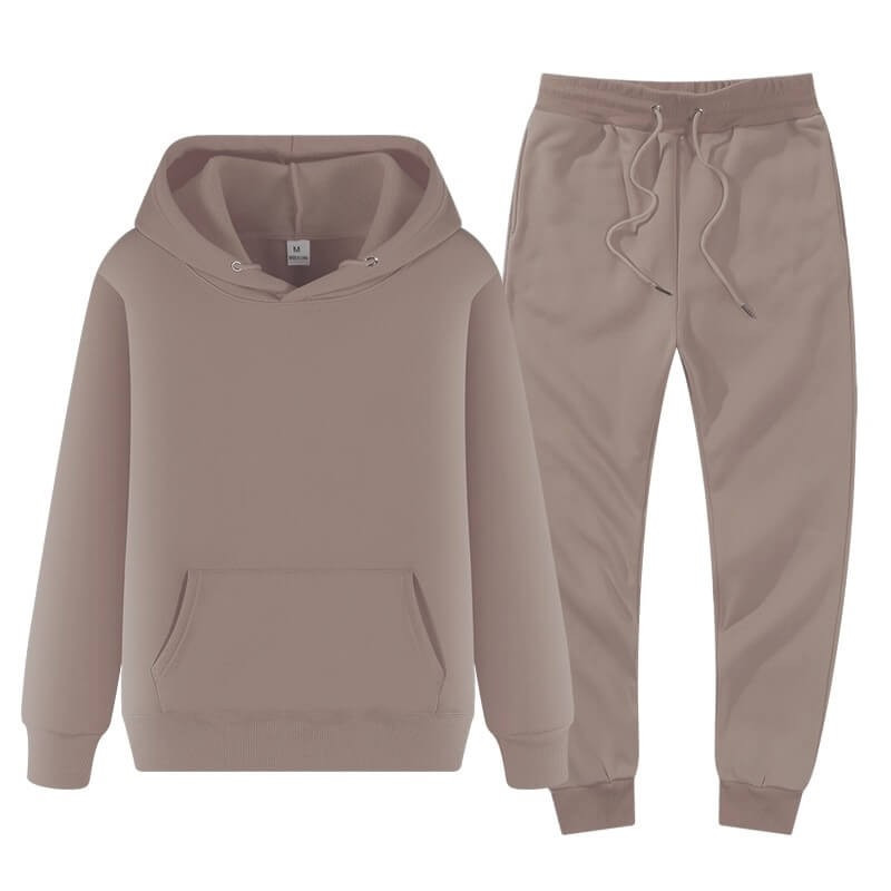Men's hooded sweatshirt and pants jogging set