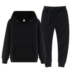 Men's hooded sweatshirt and pants jogging set
