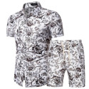 Men\'s floral beach shorts and shirt