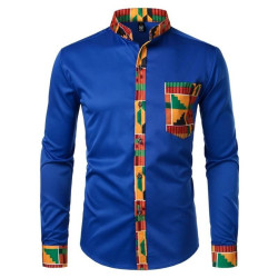 African fashion mandarin collar shirt