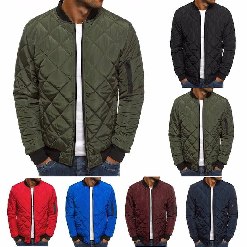 Quilted men's bomber