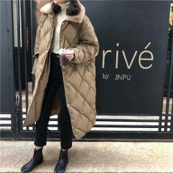 Long quilted coat