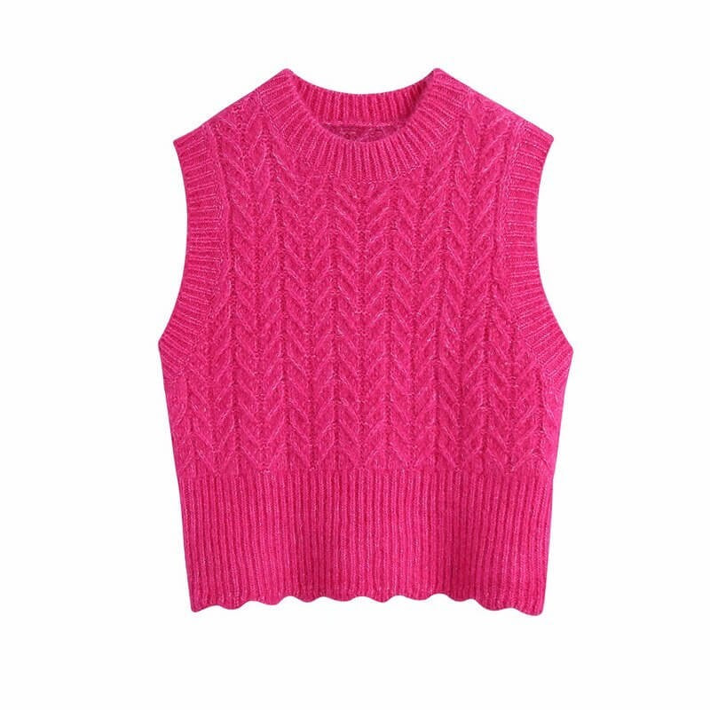 Red pink sweater vest