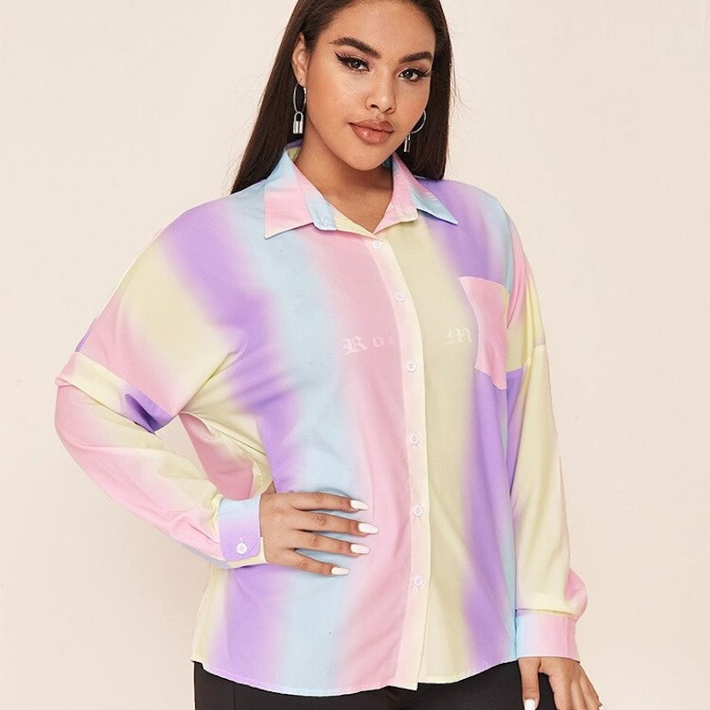 Plus size rainbow shirt