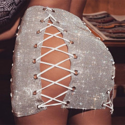 Sexy luxury rhinestone skirt