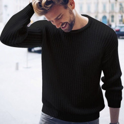 Men's round neck sweater