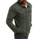 Men\'s army green denim jackets