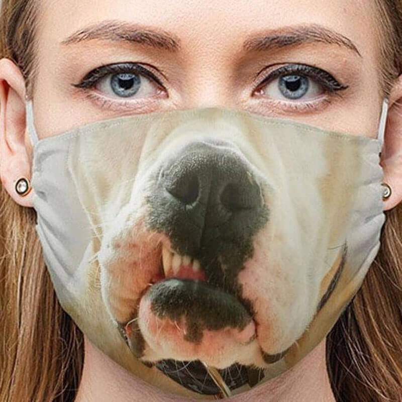 Pitbull dog face mask