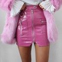 Pink vinyl skirt