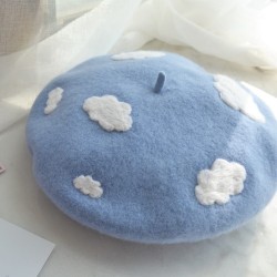 Blue beret with cloud