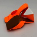 Neon triangle heel sandals