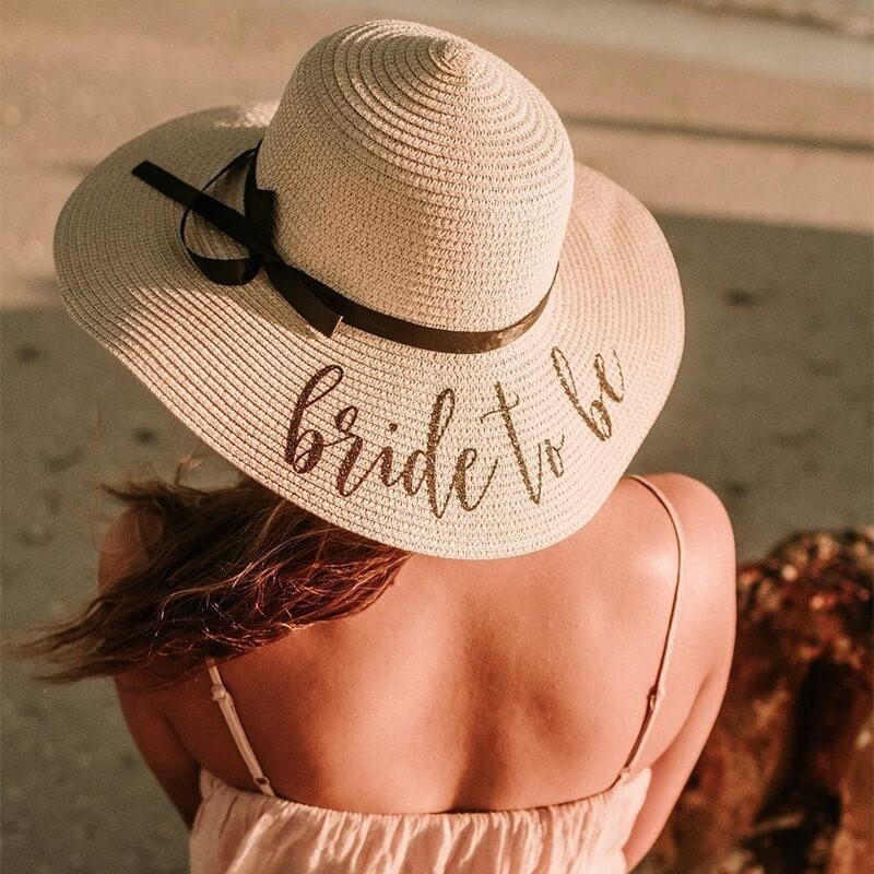 BRIDE TO BE straw hat, bachelorette party hat