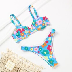 Multicolor floral bikini