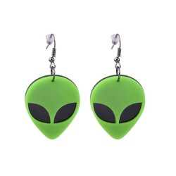 Martian head earrings