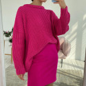 Fuchsia pink oversized sweater