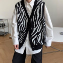 Men's zebra sweater vest
