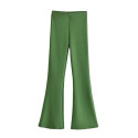 Green flare pants