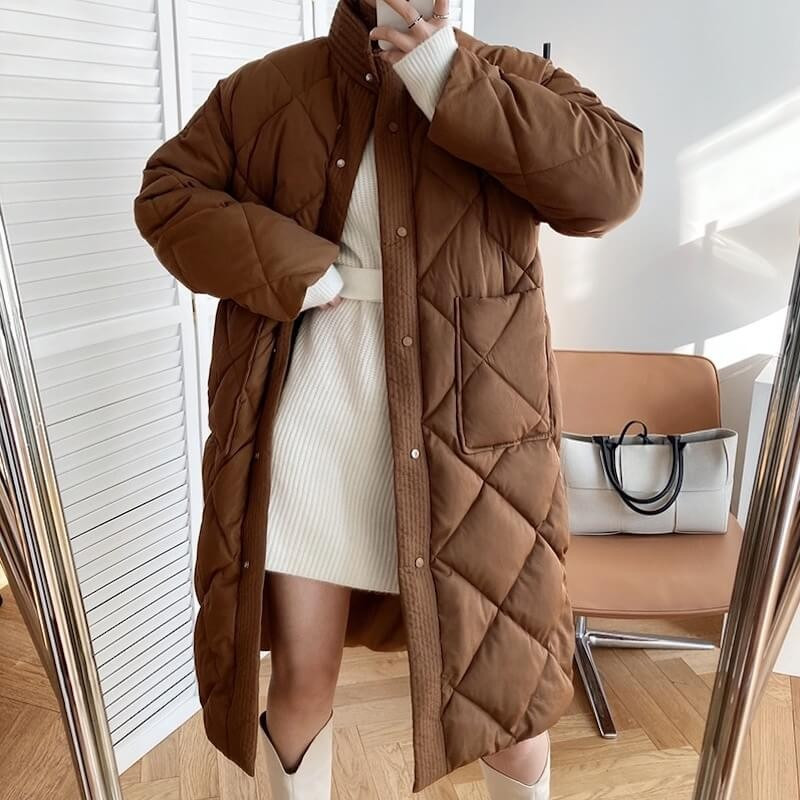Mid-length quilted parka