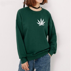 Sweat-shirt feuille de cannabis