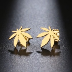 Boucles d'oreilles feuilles de cannabis