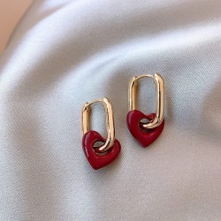 Boucles d'oreilles petit coeur cadeau Saint-Valentin