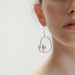 Breast dangling earrings