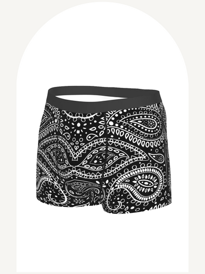 Bohemian paisley print boxer briefs